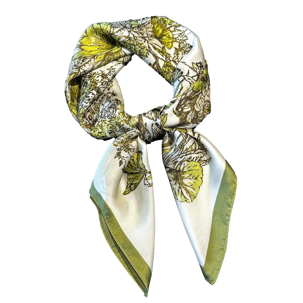 Spring And Autumn Silk Scarf Women'S Ribbon Headgear Hair Accessories Flowers Cashew Nut Flowers Versatile Temperament Advanced