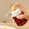 Oil Dispenser Glass Jar Press On Soy Sauce Bottle for Cooking Kitchen