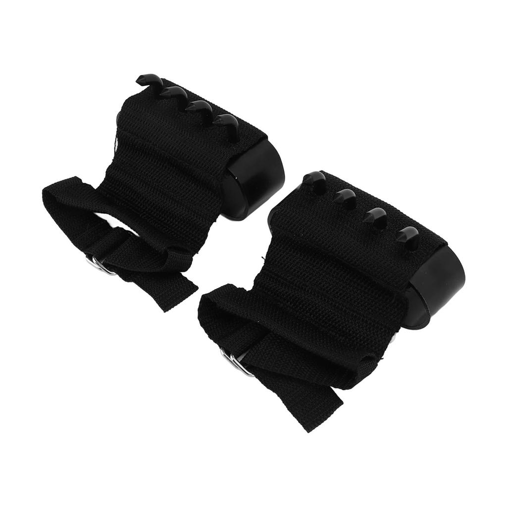 1 Pair Set 4 Tooth Spikes Crampon Hooks Wristband Durable Outdoor Climbing Hand Claw