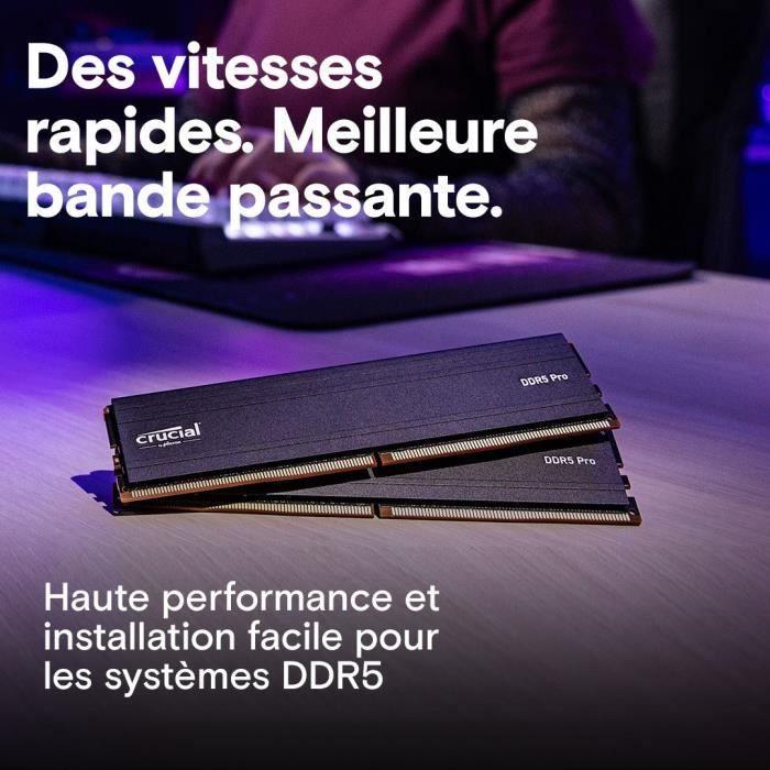 RAM-Speicher - CRUCIAL - DDR5 PRO - 48 GB Kit (2 x 24 GB) - 5600 MT/s - UDIMM - CL46 - CP2K24G56C46U5