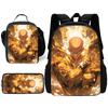 Kinder Anime One Punchs Man Schulrucksack mit Brotdosen ,Federmäppchen ,Schultaschen für Jungen Mädchen Bestes Geschenk