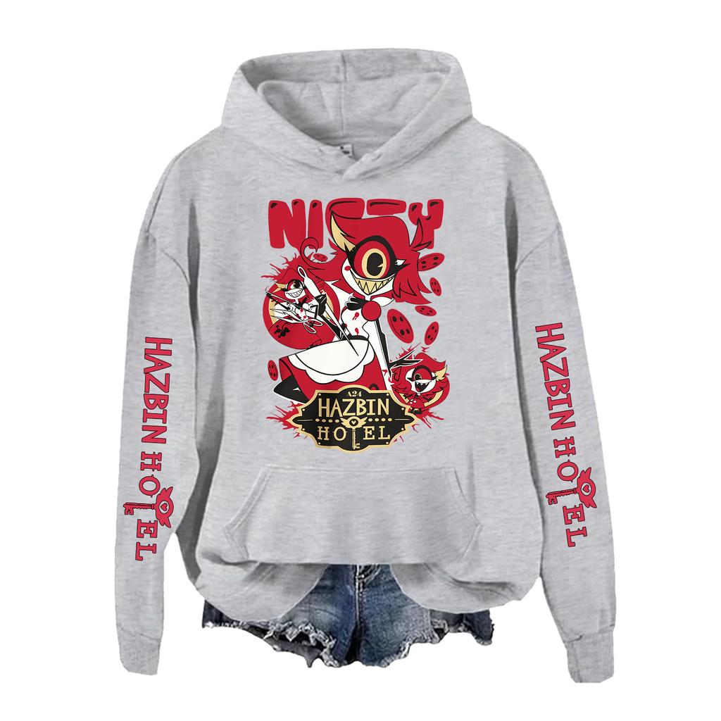 Hazbin Hotel Niffty Hoodie Mann Frau Harajuku Langarm Pullover Tops Sweatshirt Geschenk