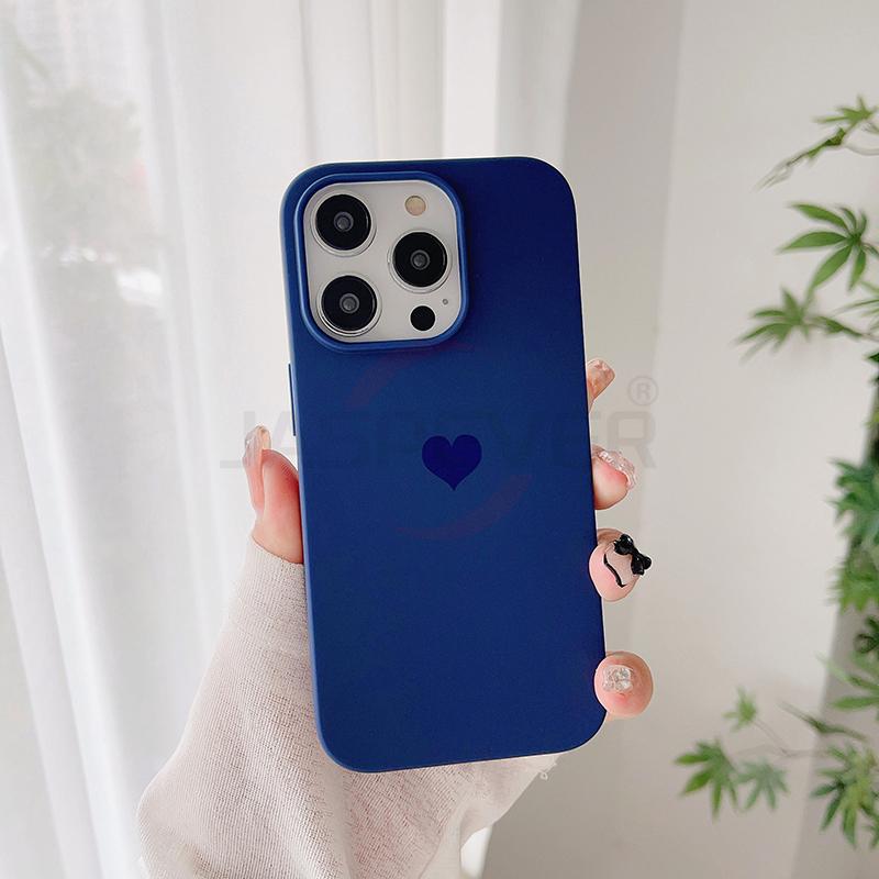 Fashion Love Matte Silicone Soft Candy Color Case For iPhone 15 14 Plus 13 12 Mini 11 Pro Max SE 2022 2020 Ultra Thin Back Cover