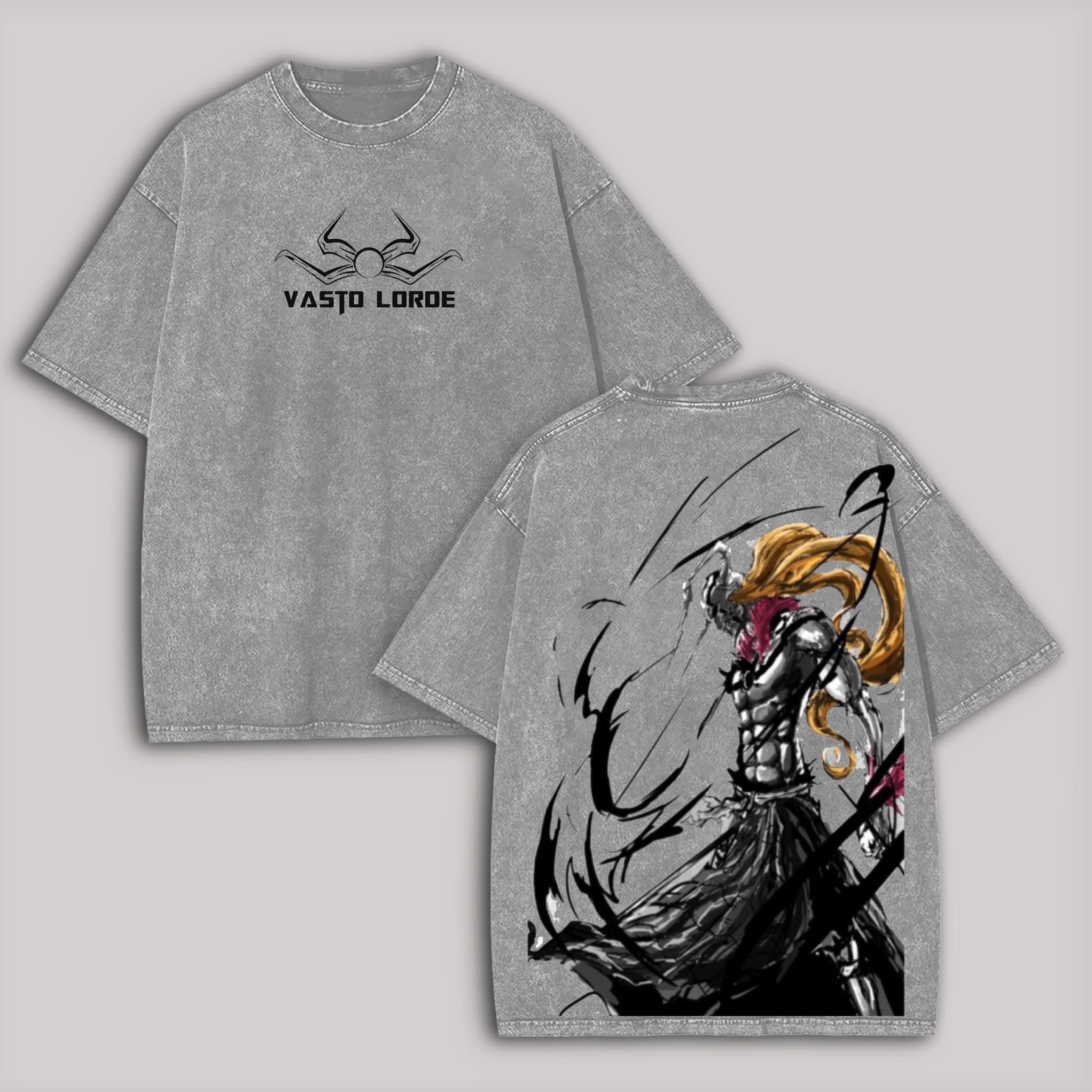 

BLEACH Kurosaki Ichigo Anime T-shirt Vintage Washed Y2k T Shirt Men Clothing Summer Oversized Short Sleeve Cotton Tees Tops S серый