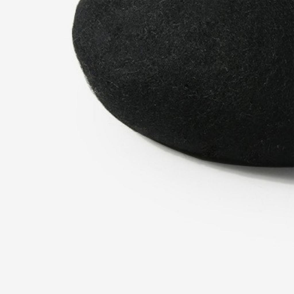 Women Beret French Hat Pure Colour Black Comfortable Costume Accessory for Winter Autumn Black