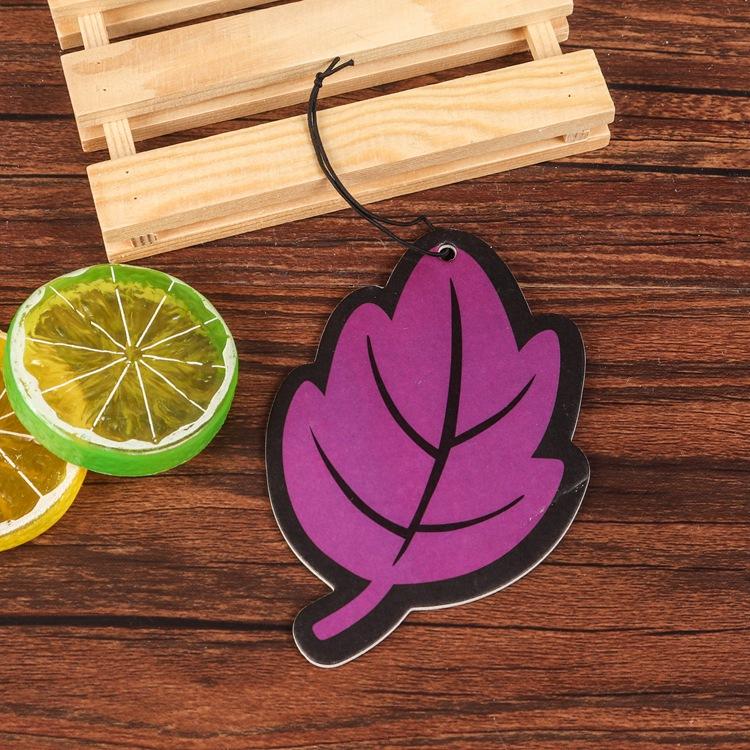 6PCS Car Air Freshener Natural Scented Tea Paper Auto Hanging Vanilla Perfume Fragrance Leaf Shape Car Accessories Interior