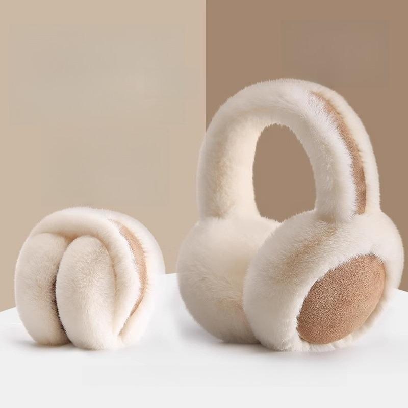 1PC Foldable Design Warm Earmuffs Winter Ear Protection Plush Earmuffs Cycling Protective Equipment Winter Supplies