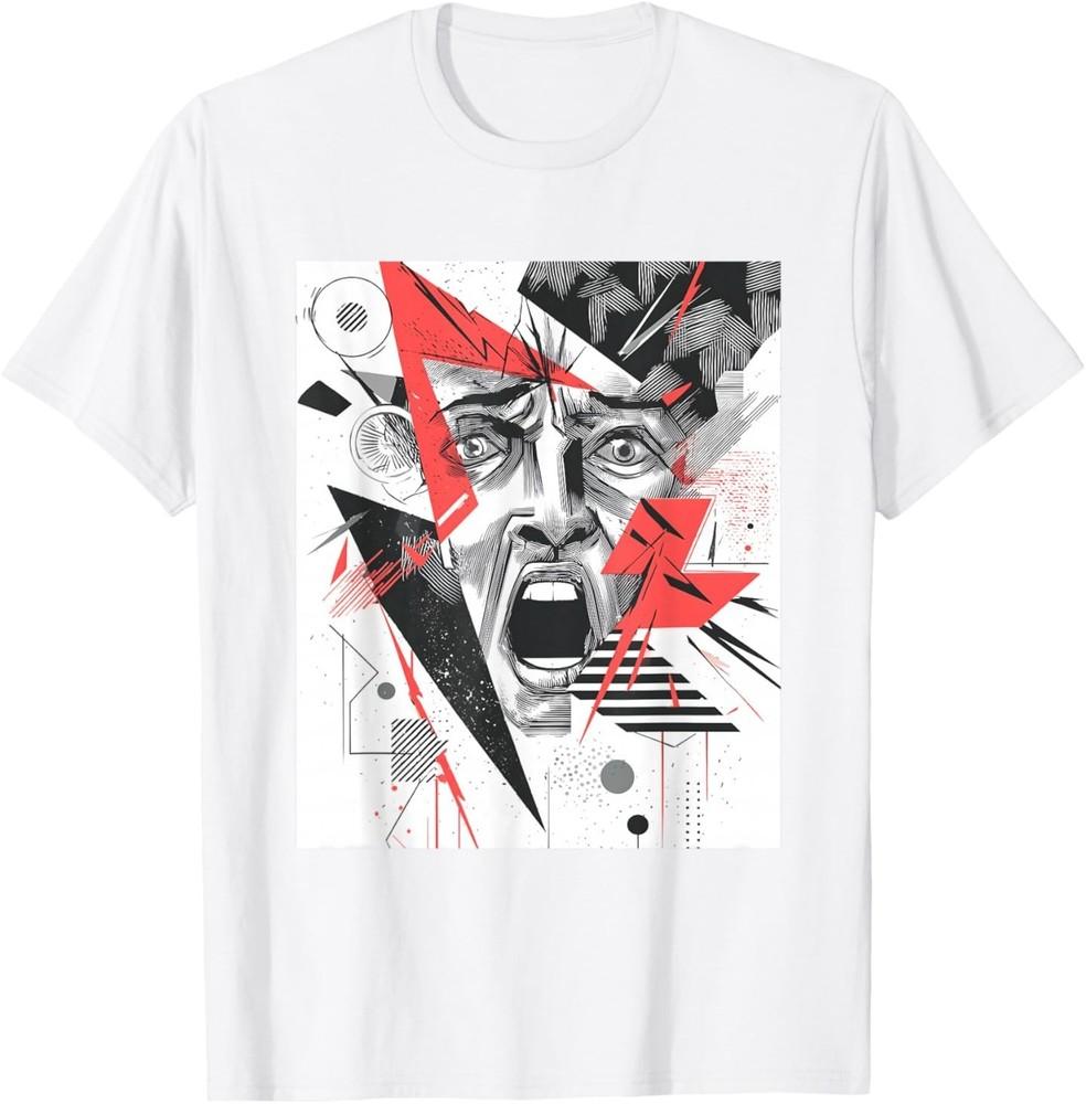 Don’t Make Me Explain My Face Red and Black Angled Scream T-Shirt 3XL