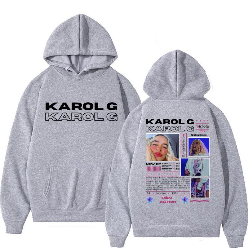 Singer Karol G Bichota Y2k Hoodies Hip Hop Manana Sera Bonito Tracksuit Men Women Casual Harajuku Loose Warm