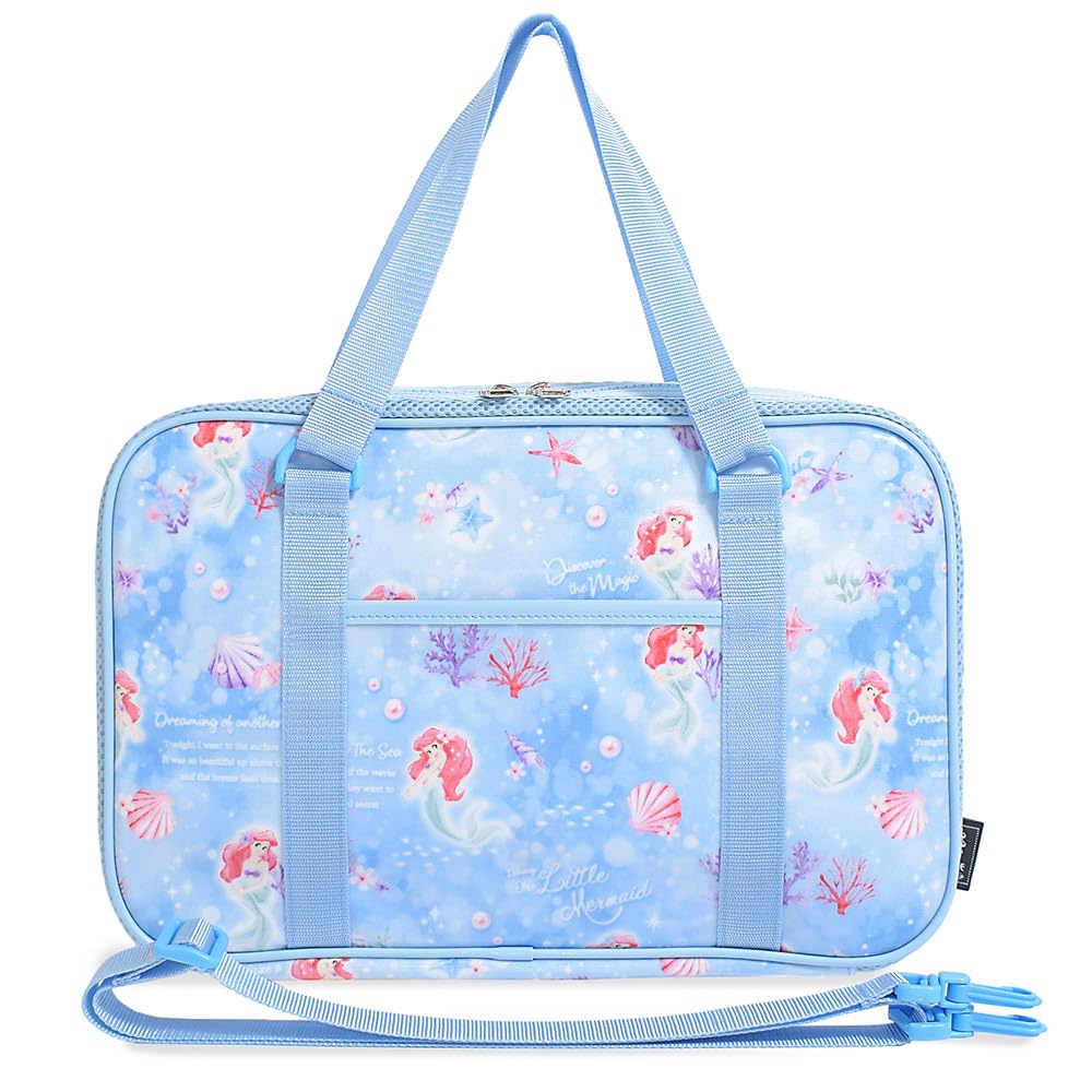 COLORFUL CANDY STYLE Disney Calligraphy Bag LITTLE Princess with Shoulder Strap for Elementary School Girls One Cloth for Wiping Brushes Ariel/THE