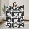 Mafaldas  Collage Flannel Blanket Cute Kawaii Fashion Throw Blanket for Bed Sofa Couch 150*125cm Bedspreads,
