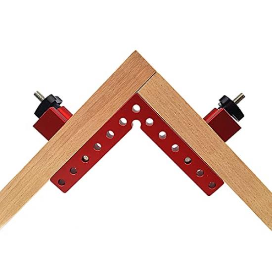 CarAngels Aluminum Complete Square Corner Clamp 90 Degree Woodworking Fixing and Clamping Tool Set, Kit, L-Shaped, Square, (120x120)