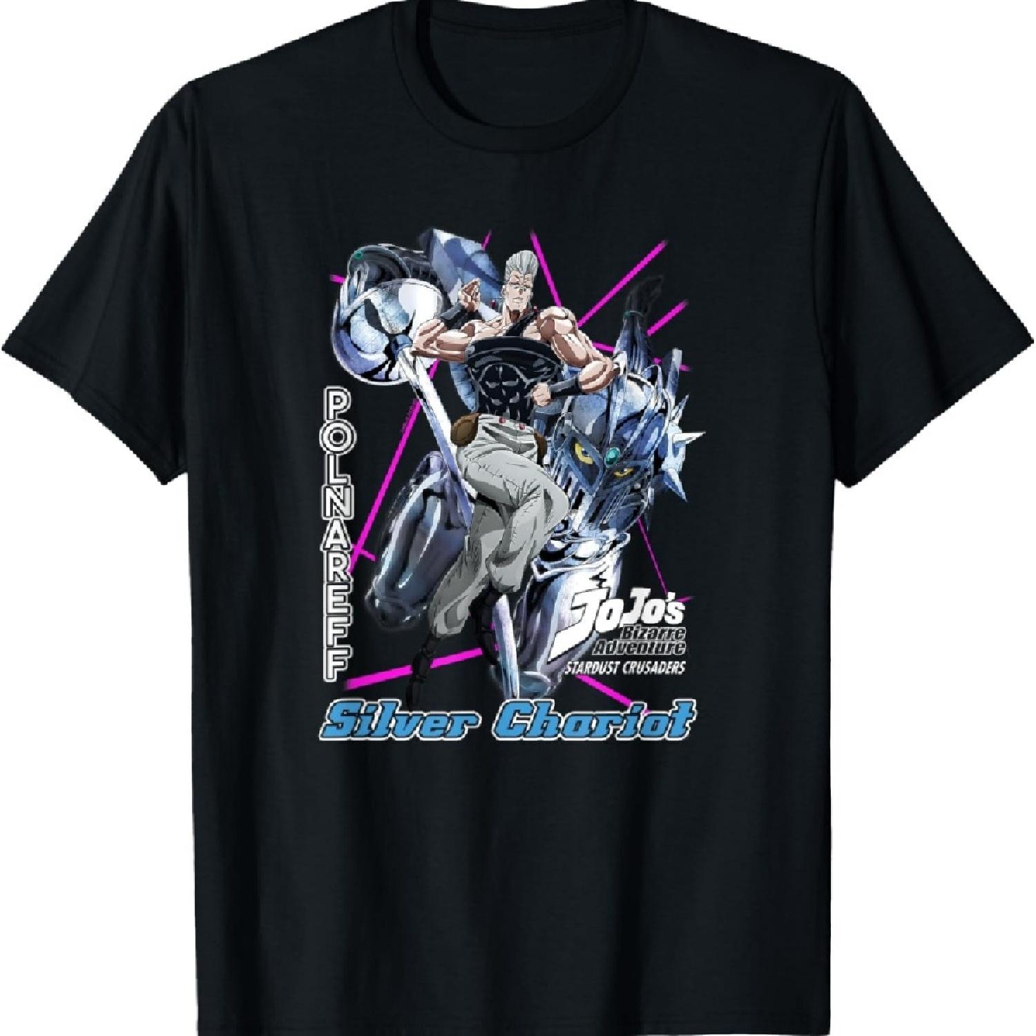 

JoJo s Bizarre Adventure Polnareff Silver Chariot Anime T-Shirt XXXXXL чорний