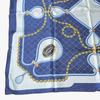 Used Cartier scarf, large size, chain pattern, navy, silk
