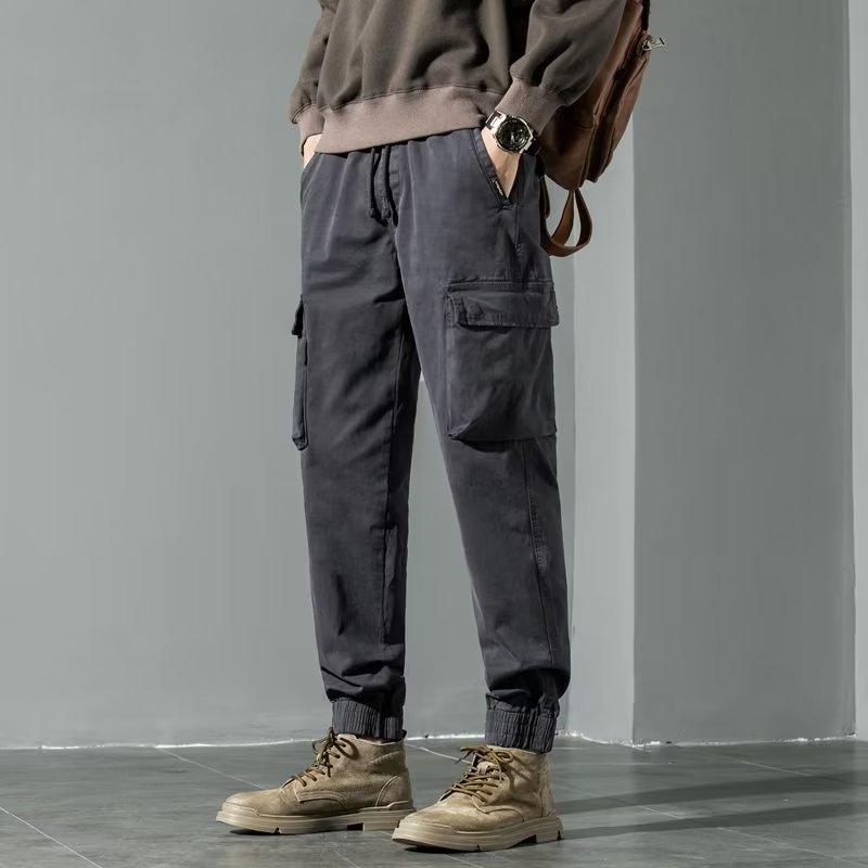 Overalls men's clothing autumn and winter new Korean version of trendy brand multi-pocket leggings large size loose ruffian handsome casual pants