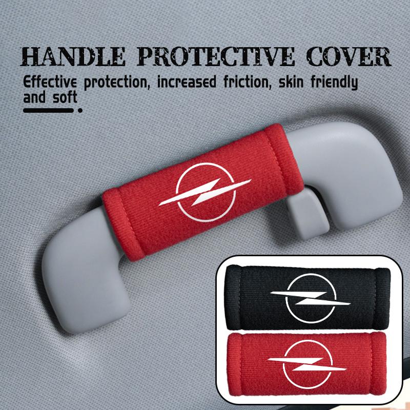 AAAYW1 Car Logo Roof Handle Cover Handle Protective Covers Anti-wear Accessories For Opel Astra G J H Insignia Zafira Corsa D C Vectra