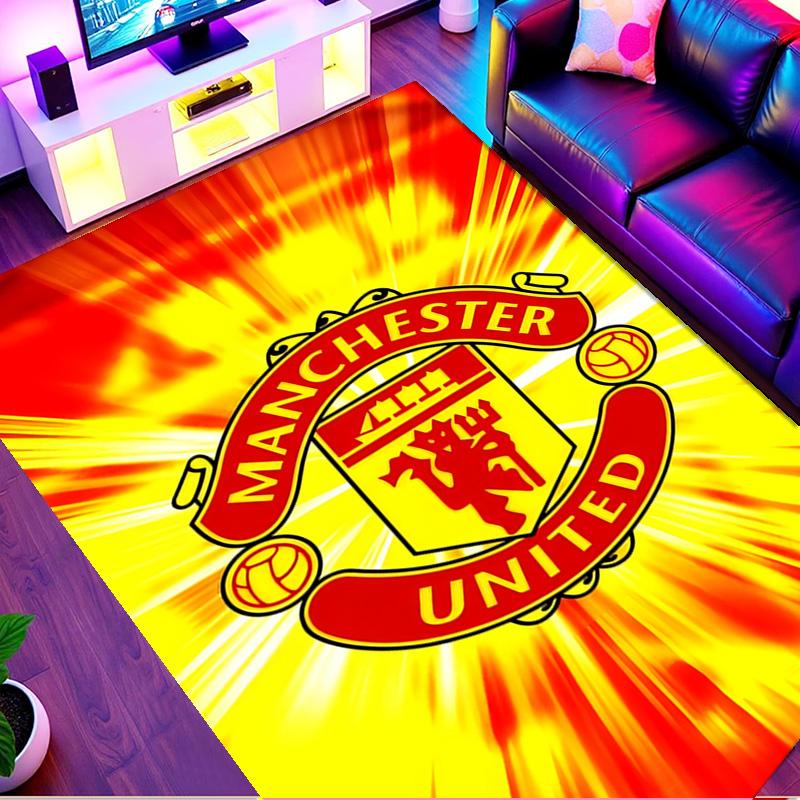 Manchester United F.C Print Rug, Washable Floor Carpet, For Entryway Dorm Laundry Room Office Study, Home Decor Birthday Christmas Gift
