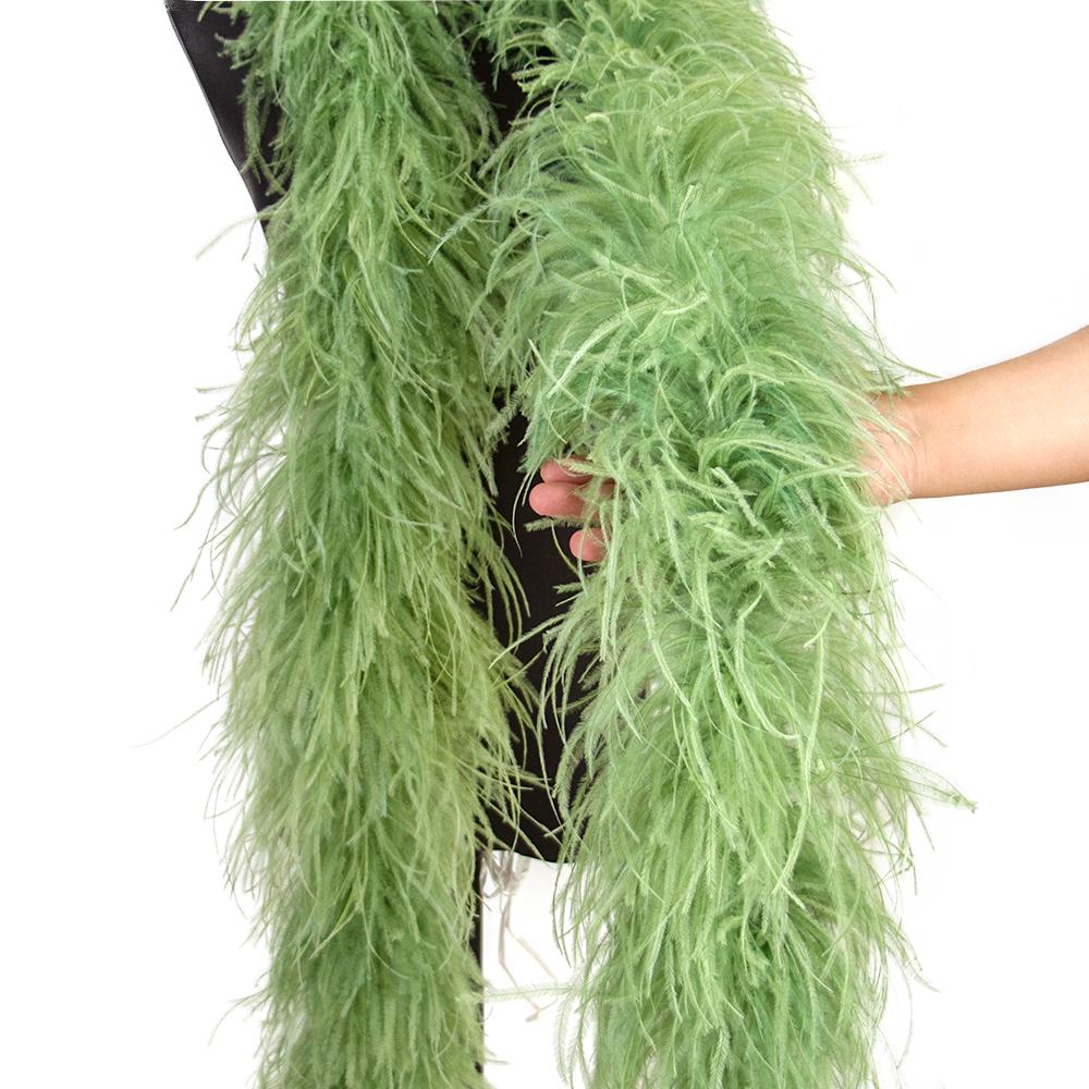 DIY 2M Natural Ostrich Feathers Boa Decoration for Party Wedding Dress Shawl Clothes Sewing Accessories Crafts Plume 1 3 6 10 20 PLY