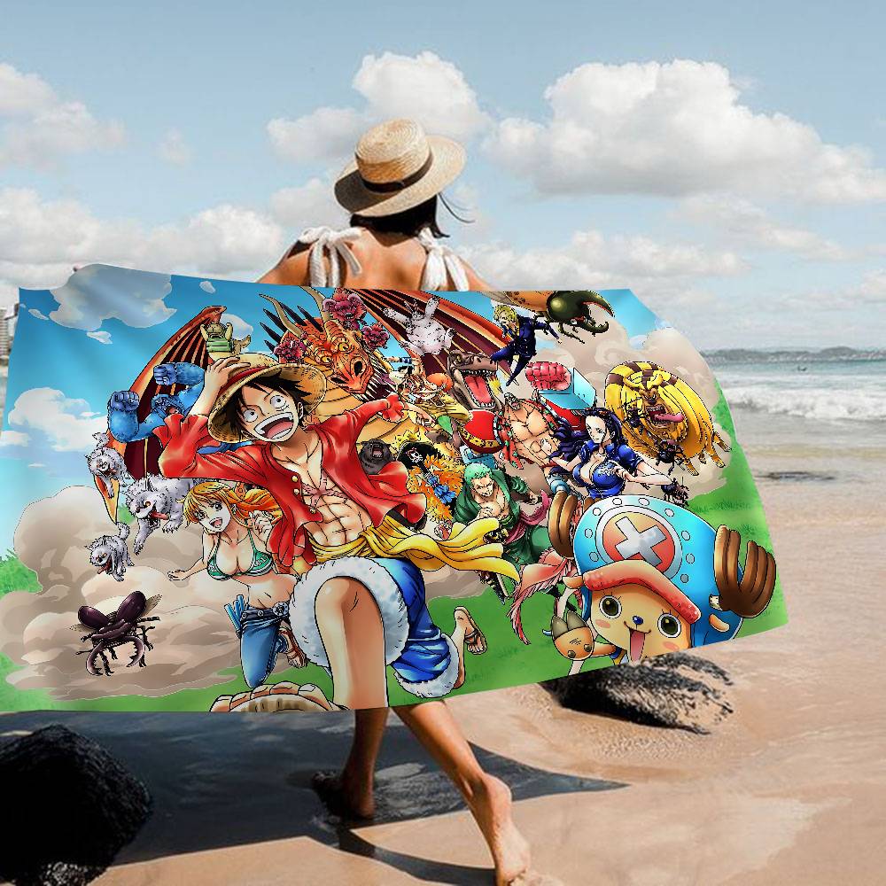 New O-One P-Pieces Cartoon Beach Towel Colorful Bath Towels Girl Microfiber Quick Dry Sand Free Beach Yoga Spa Gym Pool