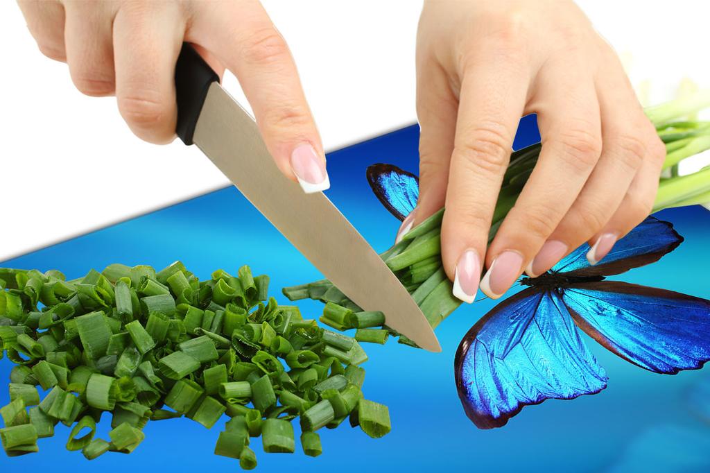 Glazen kookplaatbeschermer 80x52 Vlinder