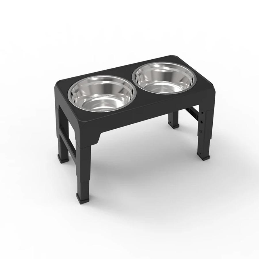 Pet Folding Table Cat Dog Bowl Adjustable Lifting Bracket Double Stainless Steel Food Water Bowl Slow Food Bowl Pet Accessories