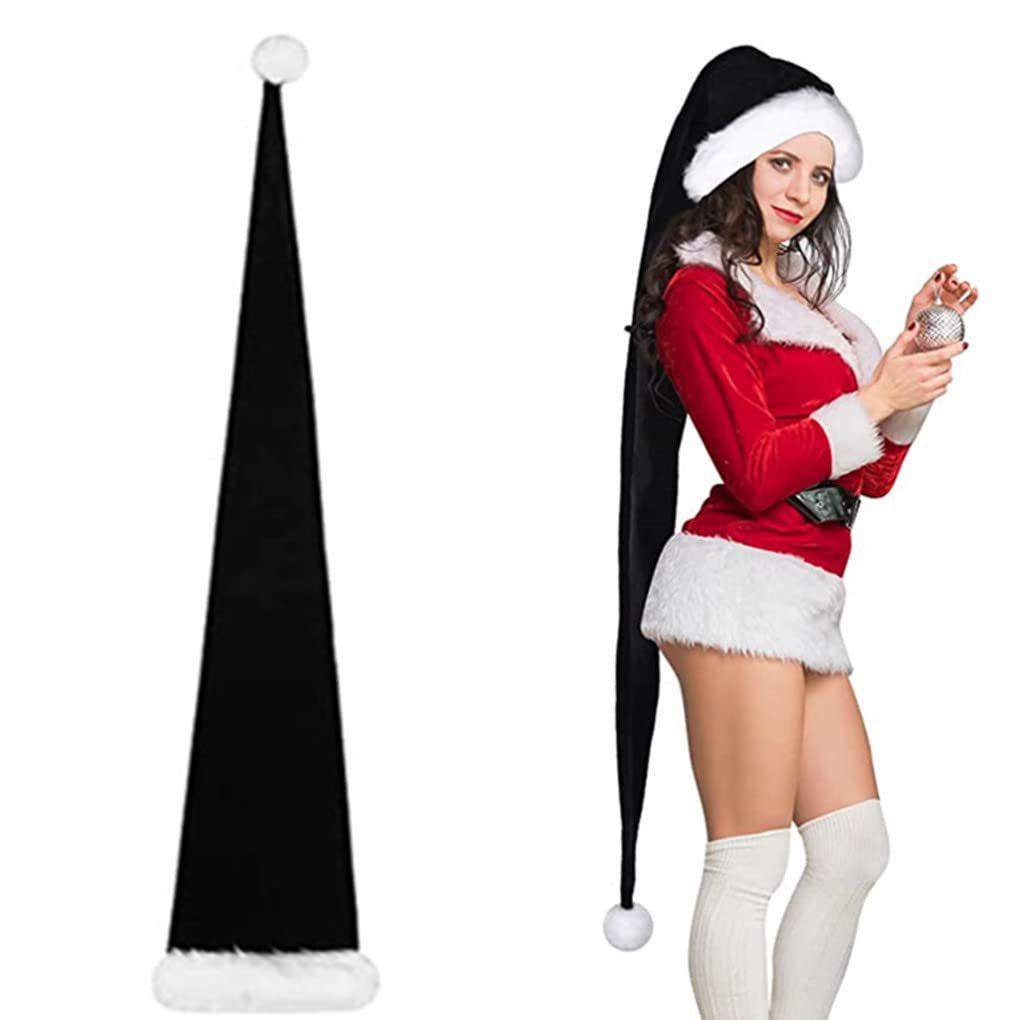 1.5m Red & Blue Adult Christmas Hat - Extended Long Plush Design