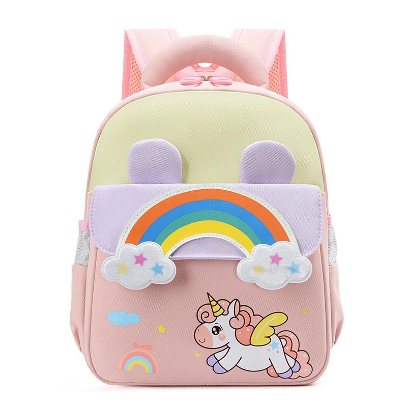 Kids Animal Pattern Soft Backpack With Load Reduction For School And Outings
