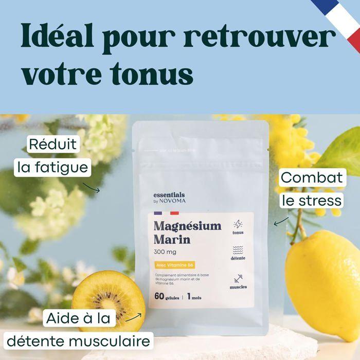 Meeres-Magnesium + Vitamin B6 1-Monats-Kur, 60 Kapseln Müdigkeit und Stress
