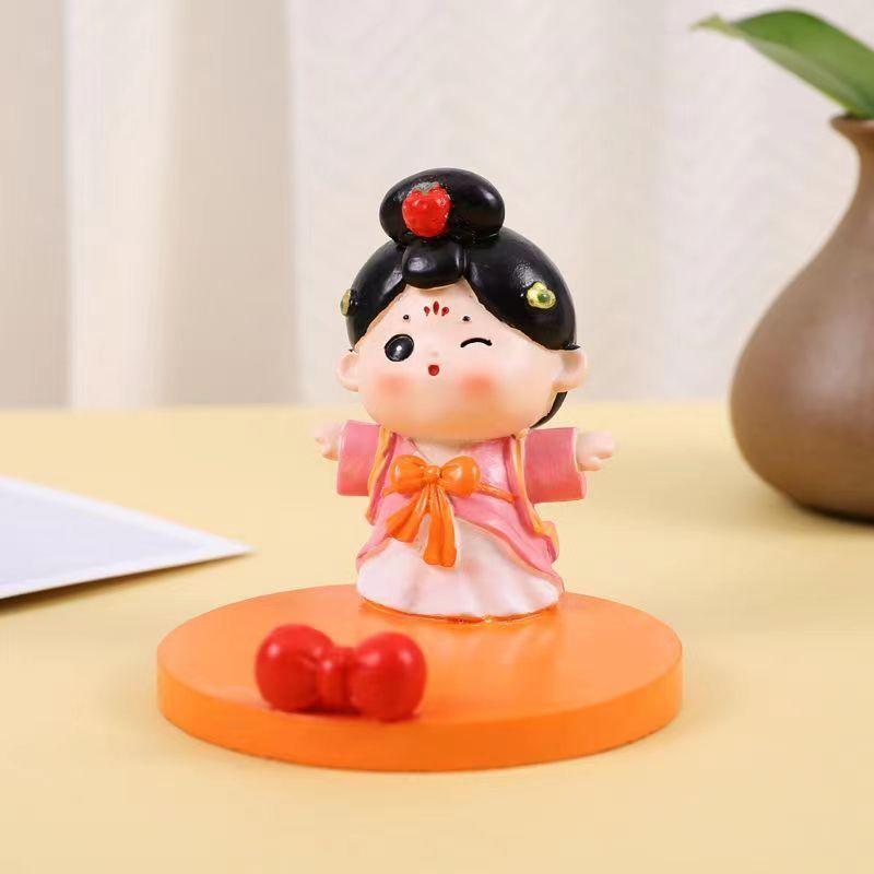cute mobile phone holder creative cute animal cartoon mobile phone holder girl heart resin gift lazy support frame ornament