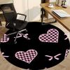 1pc Polka Dots Bows Chair Carpet for Office - Durable, Ideal for Chair Mats, Stylish & Functional Decorative Rug yy260130066