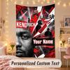 Custom Personalized Tapestry,Kendrick Lamar Print Custom Name Text Wall Art Hanging for Bedroom