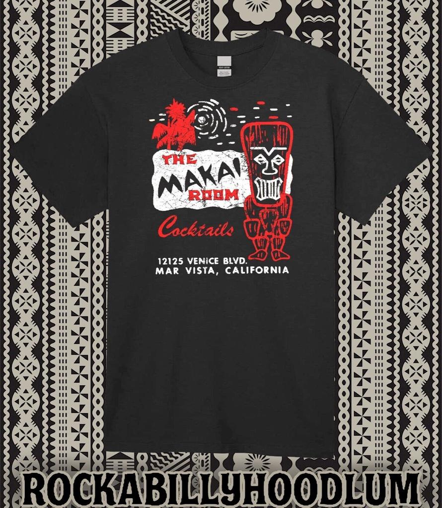Retro Tiki Tee T Shirt Rum Mug Restaurant Bar Cocktail Makai Room Mar Vista CA