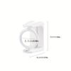 2/4/6Pcs Punch-free Curtain Rod Holder Clamp Hooks Self Adhesive Clothes Rail Bracket 360 Rotation Triangle Ring Adjustable Hook