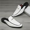 Chaussures Pantoufles Mi-Saison Nouvelles Designer Jaune Blanc Noir Homme Décontracté Cuir Verni Mules Mocassins Respirantes Mocassins Zapatos Hombre