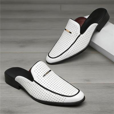 Designer Neue Gelb Weiß Schwarz Halbschuhe Schuhe Herren Lässig Lackleder Mules Mokassins Atmungsaktive Loafer Zapatos Hombre
