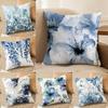 Painted Blue Print Creative Cushion Cover Soft Plush DoubleSided Sofa Pillow Cushion Cover  AllSeason Durable Decor Gift
