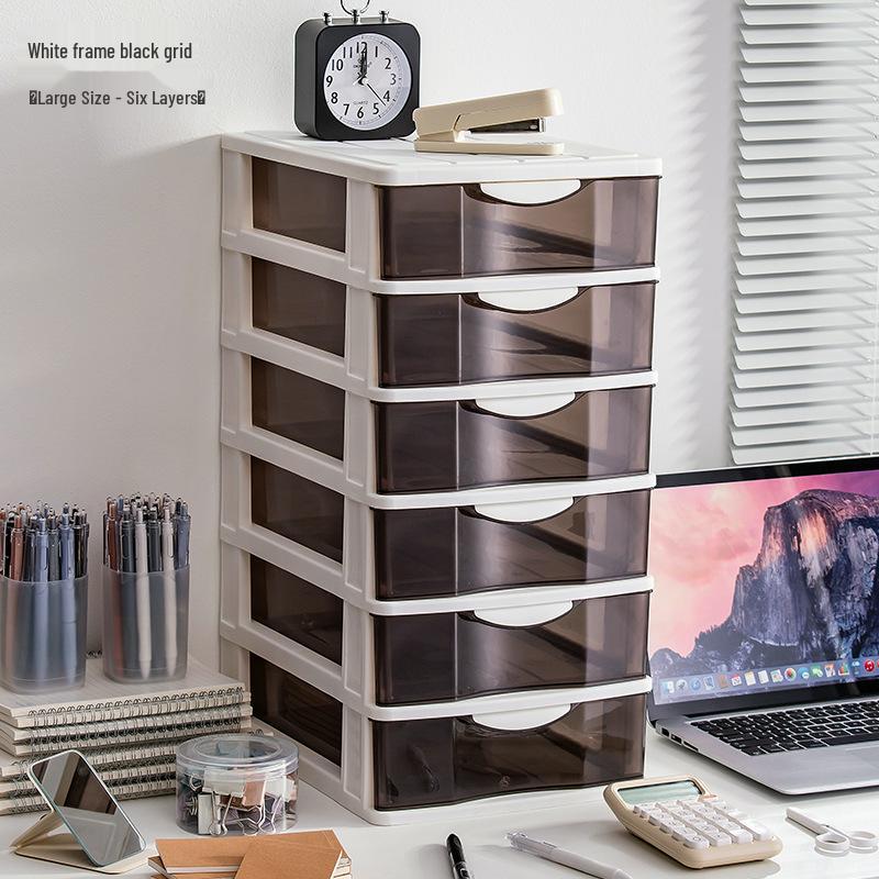 Transparent Drawer-Style Desktop Storage Box for Household Items and Cosmetics
