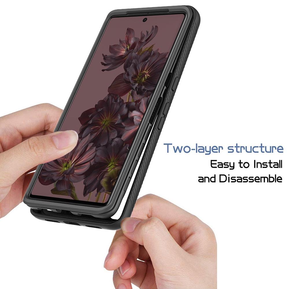 

For Google Pixel 7 Pro 5G Cell Phone Case,Anti-scratch Clear Case PC+Acrylic Back with TPU Edges Shell Black