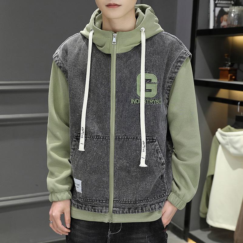 

Мужская осенне-зимняя куртка с капюшоном, однослойная ветрозащитная индивидуальная куртка, свободная куртка большого размера XS