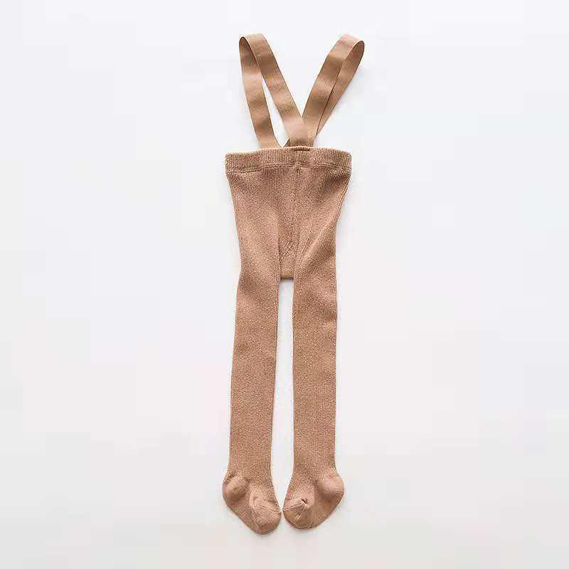Breathable High Waist Baby Overalls Tights with Navel Protection - Solid Color Kids' Tights