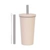 316L Stainless Steel Vacuum Insulated Tumblers With Leak Proof Straw Lid For Office Outdoor Travel Ergonomic Grip Cup