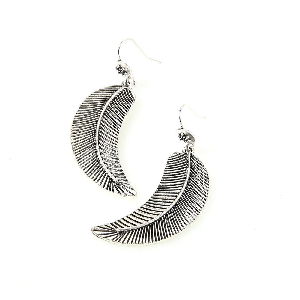 Retro Versatile Earrings Exaggerated Tree Leaf Temperament Stud Earrings Women'S Earrings