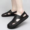 Fashion Summer Men’s Leather Sandals Lightweight Outdoor Shoes Handmade Shoes Sandals Slippers Designer Male Party Driving Beach Sandals
