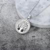 Hot Tree of Life Crystal Round Small Pendant Necklace Gold Silver Color Bijoux Collier Elegant Women Jewelry Gifts