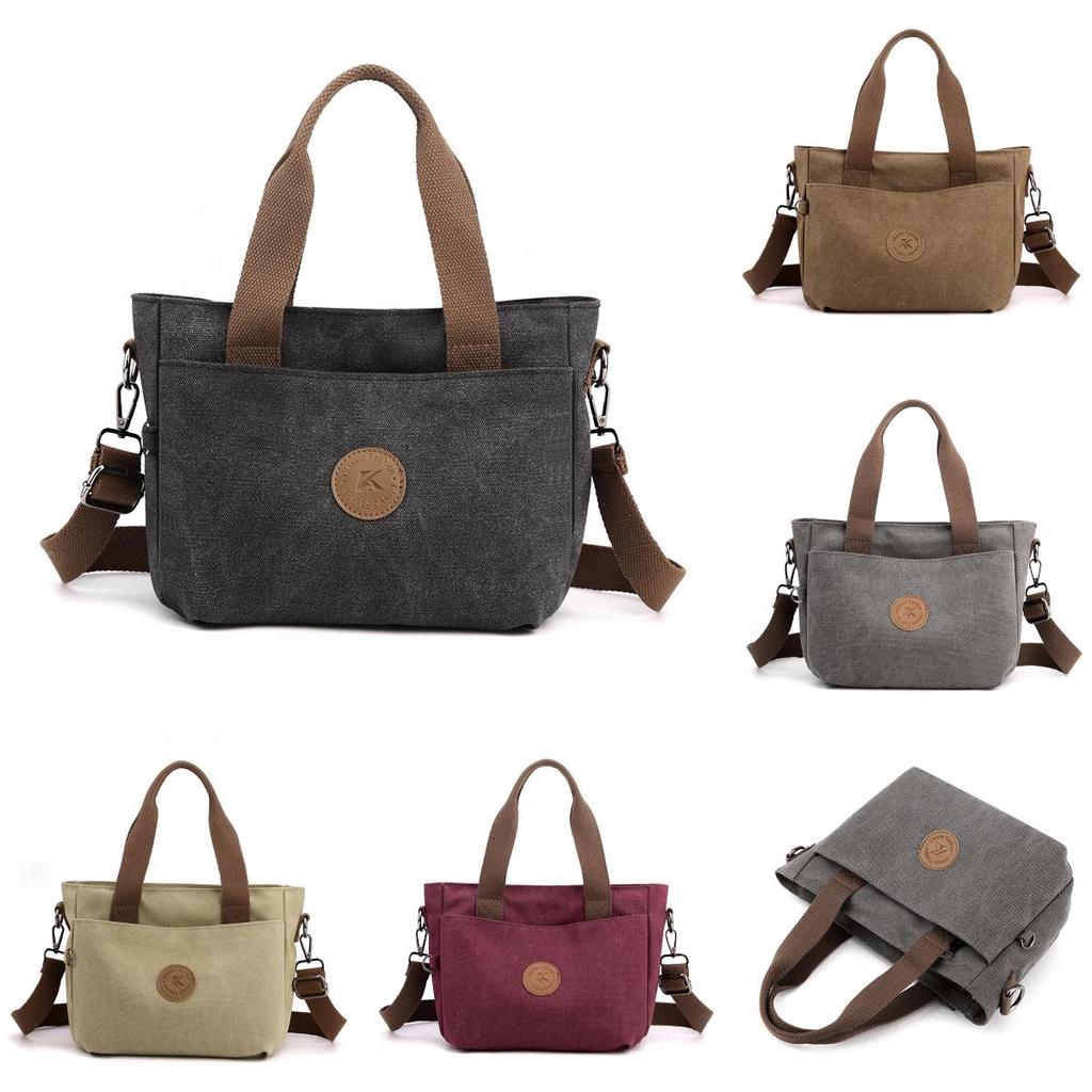 Borsa a Tote in Tela da Donna con Chiusura a Zip e Tasche Interne per l'Uso Quotidiano