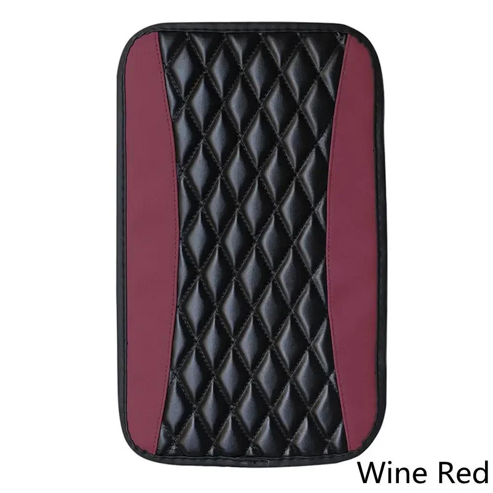 Universal Car Armrest Box Cover-PU Leather Non-Slip Pad, Anti-Scratch&Breathable, Comfort Cushion for Driving Fits Most Vehicles