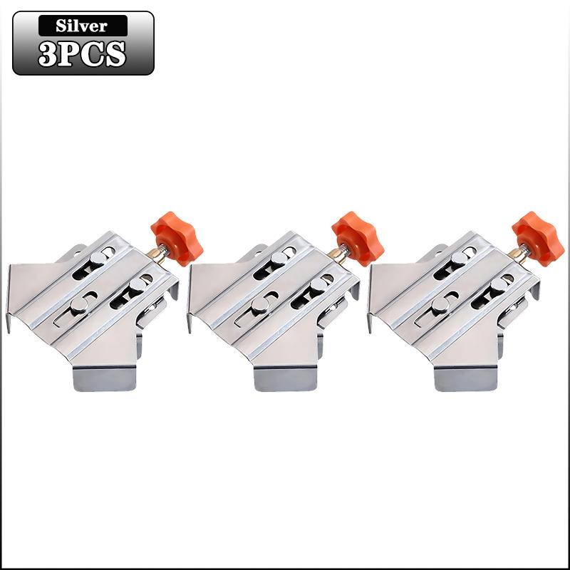 10PCS Stainless Steel 90 Degree Corner Clamp T-Shape Right Angle Clamp Woodworking Quick Locator Single Handle Corner Clamp Tool