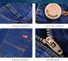 Business Men's Jeans Casual Straight Stretch Fashion Classic Blue Black Work Denim Trousers Male Brand Clothing