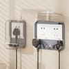 Punch-free Socket Dust Cover with Storage Rack Kitchen Plug Storage Cartoon Waterproof Box