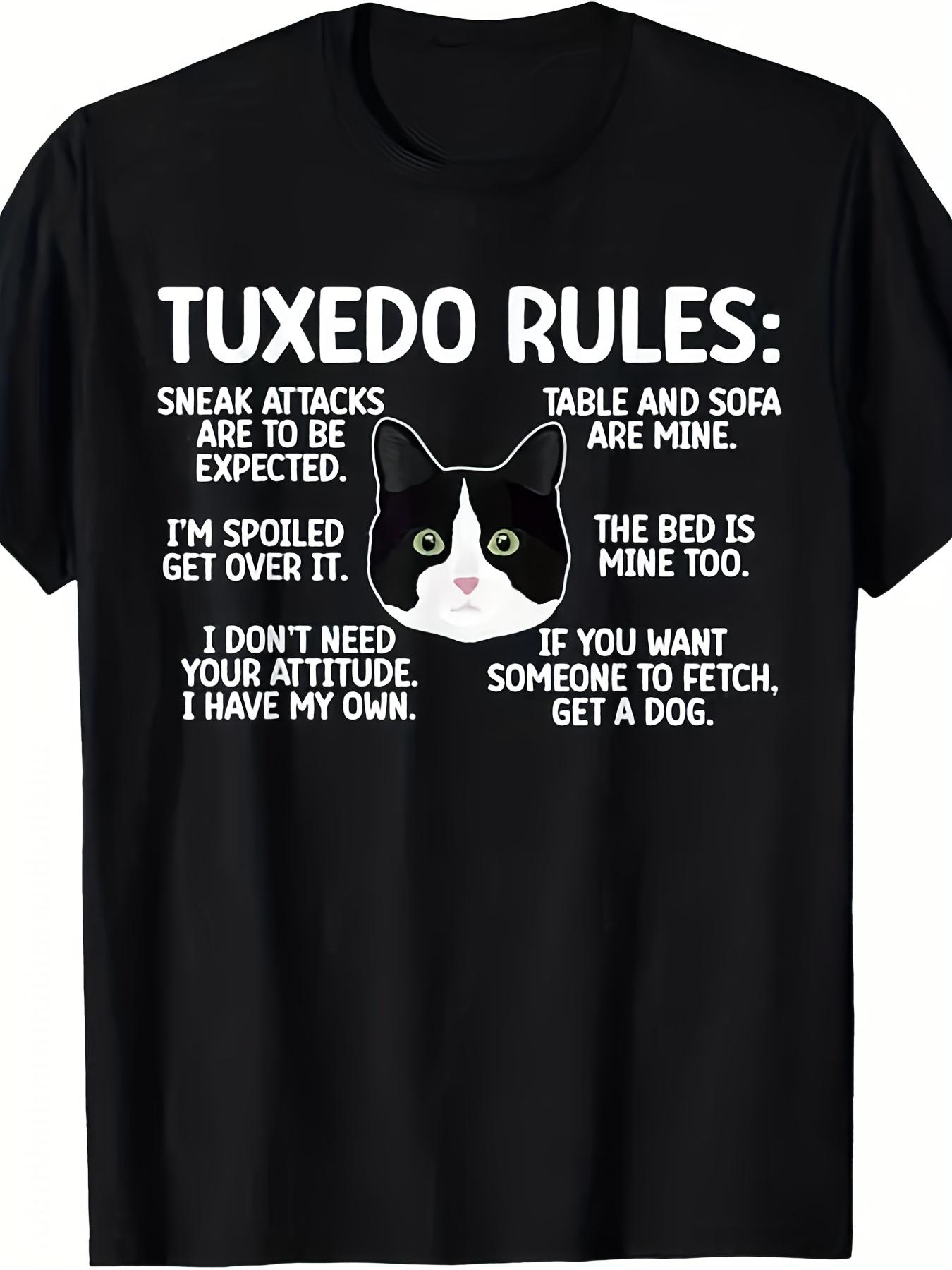 NEW Tuxedo Cat Rules Tuxedo Cat Lover Tuxedo Cat Owner Tee T-Shirt S-3XL Men s Casual Short Sleeve funny graphic tees T-Shirt S разноцветный
